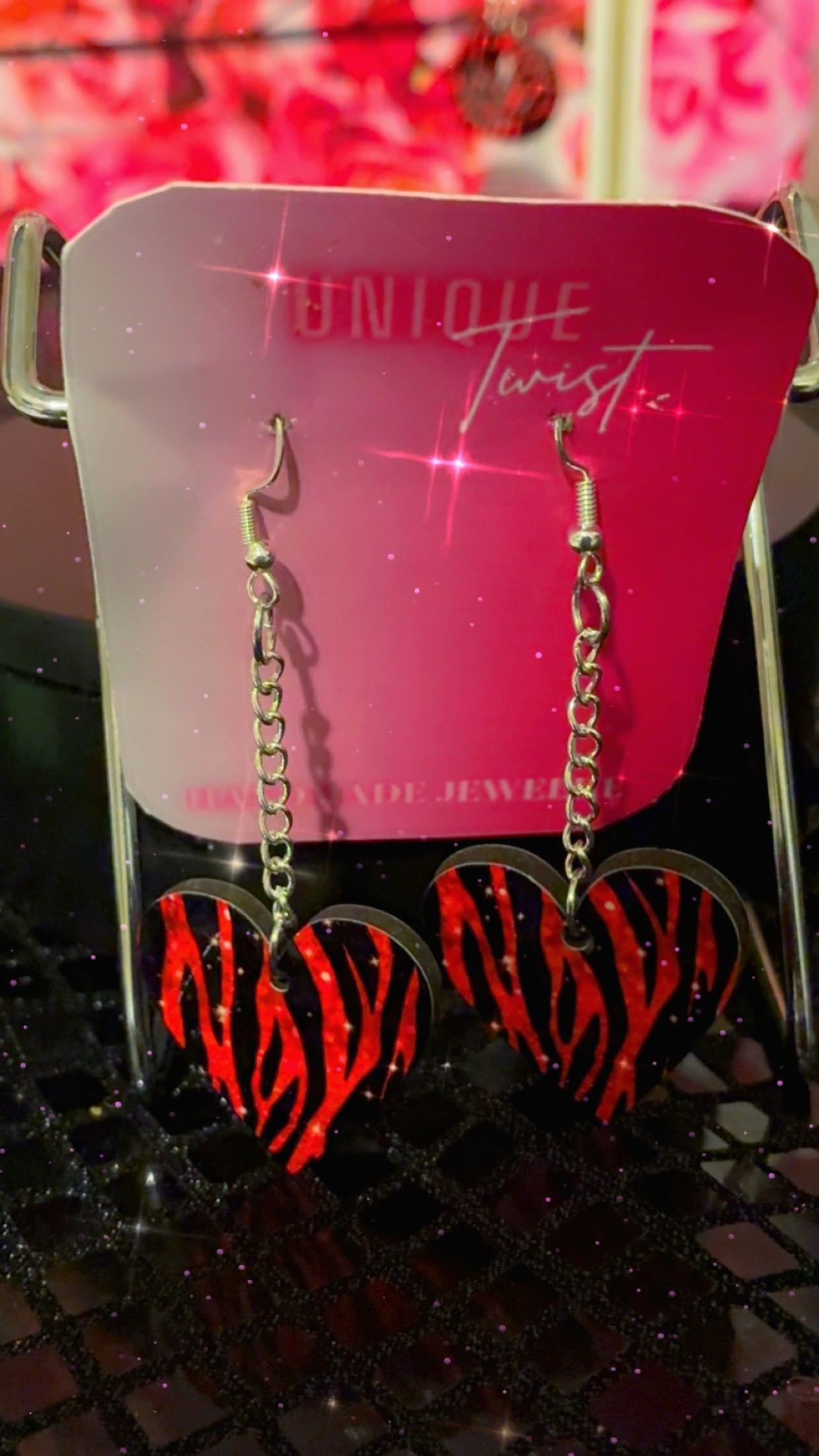 Heart zebra print